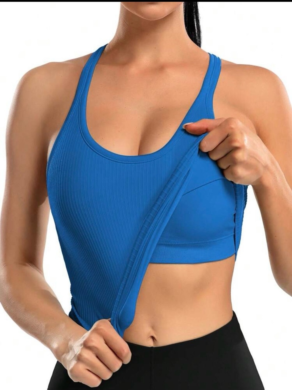 NWOT Blue Women's Ribbed Active Tank